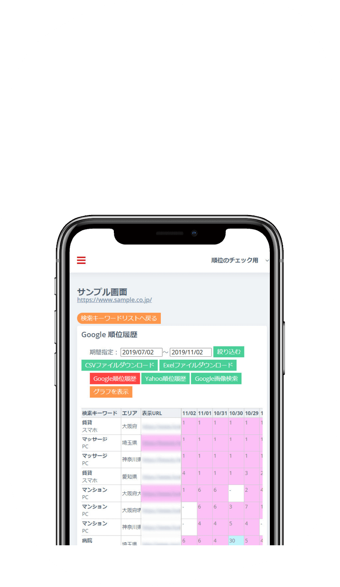 コスト安く開発した順位ツール